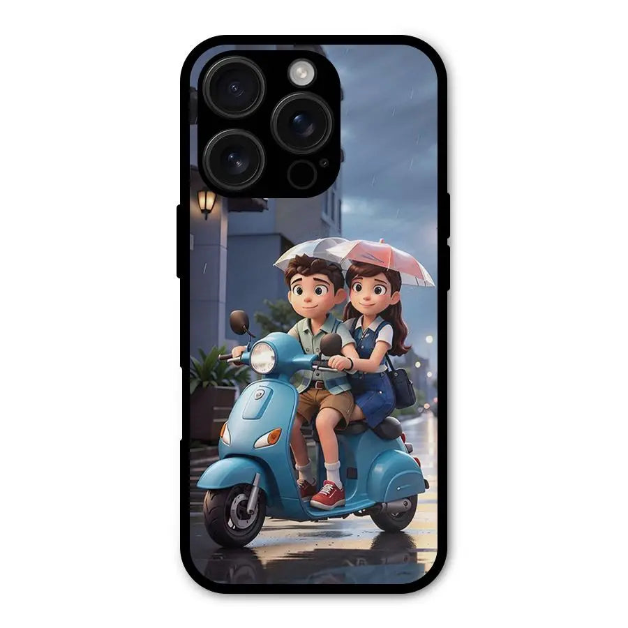 Cute Teen Scooter Shockproof Hybrid Protection (Metal + TPU) Back Case Cover CoversCart