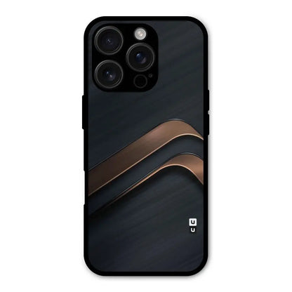 Dark Gold Stripes Shockproof Hybrid Protection (Metal + TPU) Back Case Cover CoversCart