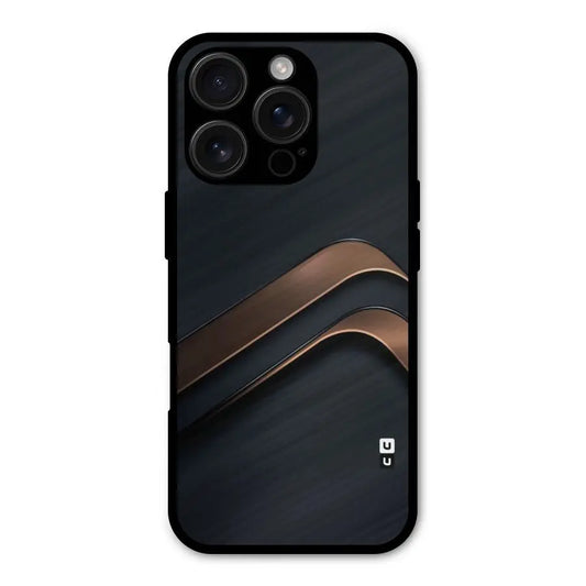 Dark Gold Stripes Shockproof Hybrid Protection (Metal + TPU) Back Case Cover CoversCart