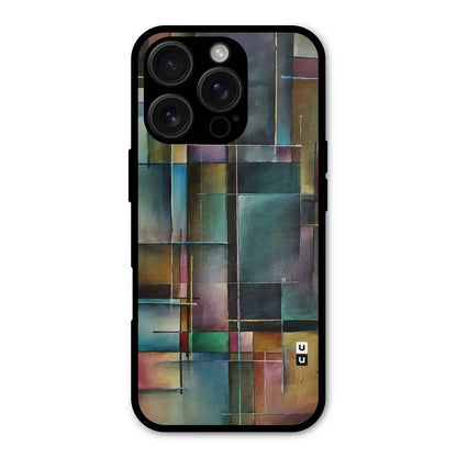 Dark Square Shapes Shockproof Hybrid Protection (Metal + TPU) Back Case Cover CoversCart