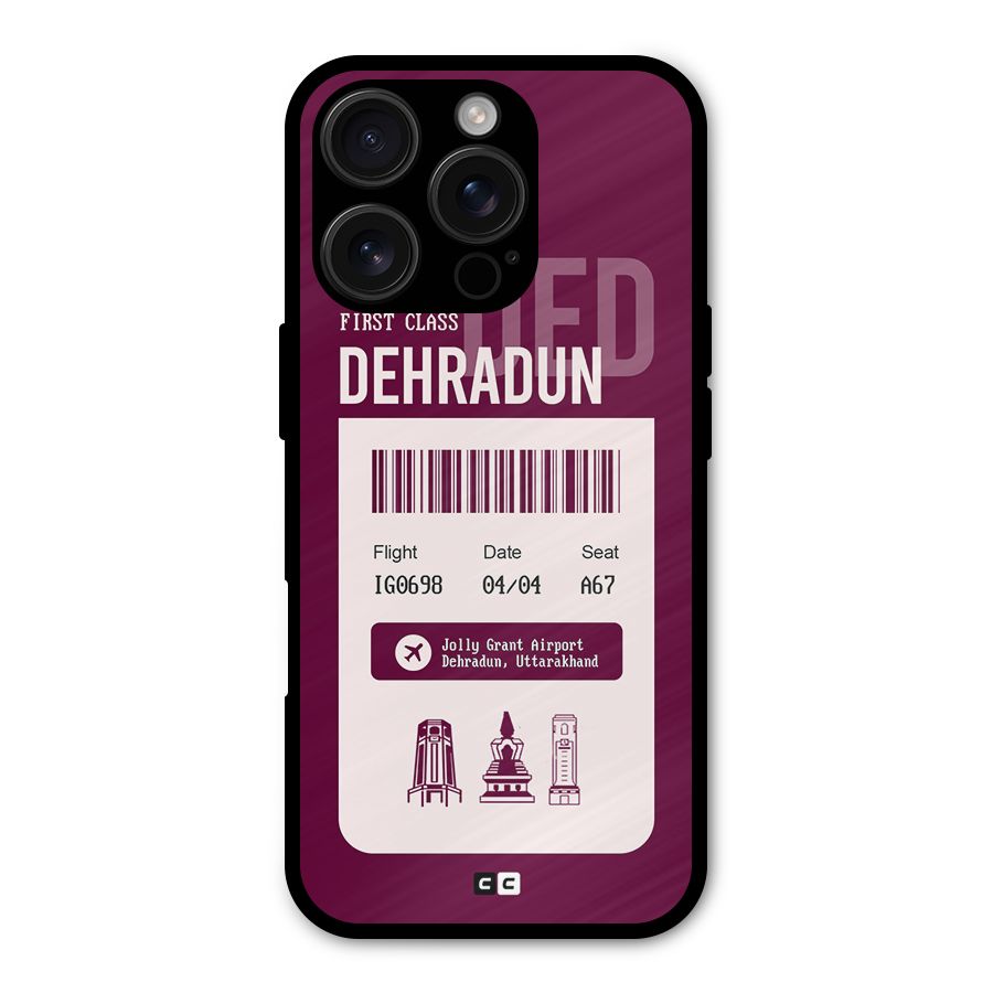 Dehradun Boarding Pass Shockproof Hybrid Protection (Metal + TPU) Back Case Cover