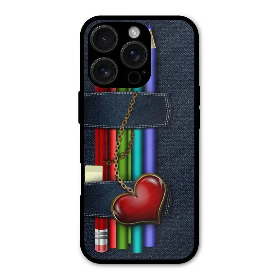 Denim Colorful Pencils Shockproof Hybrid Protection (Metal + TPU) Back Case Cover CoversCart
