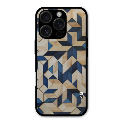 Disorted Wood Blue Shockproof Hybrid Protection (Metal + TPU) Back Case Cover CoversCart