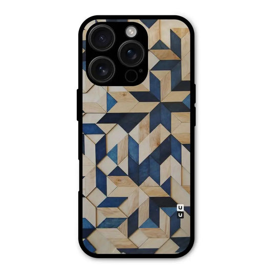 Disorted Wood Blue Shockproof Hybrid Protection (Metal + TPU) Back Case Cover CoversCart