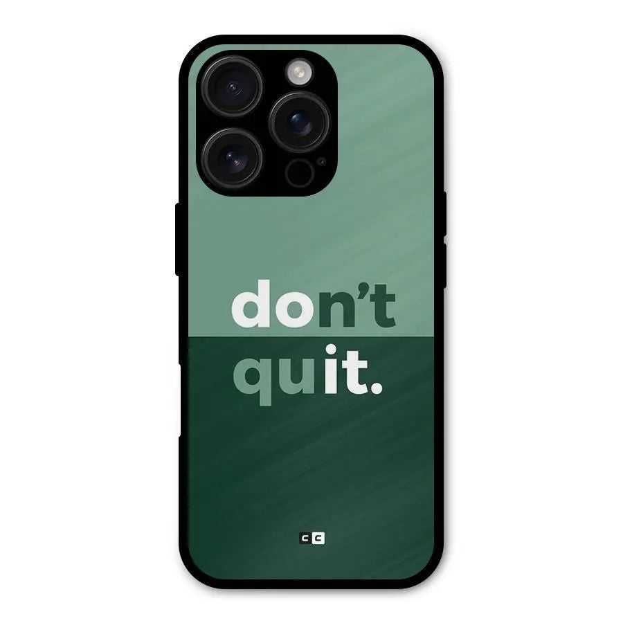 Do Not Quit Shockproof Hybrid Protection (Metal + TPU) Back Case Cover CoversCart