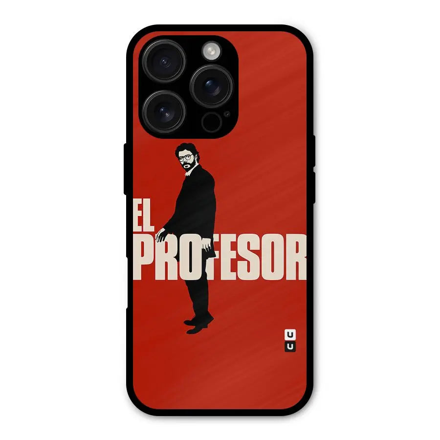 El Profesor Minimalist Shockproof Hybrid Protection (Metal + TPU) Back Case Cover CoversCart