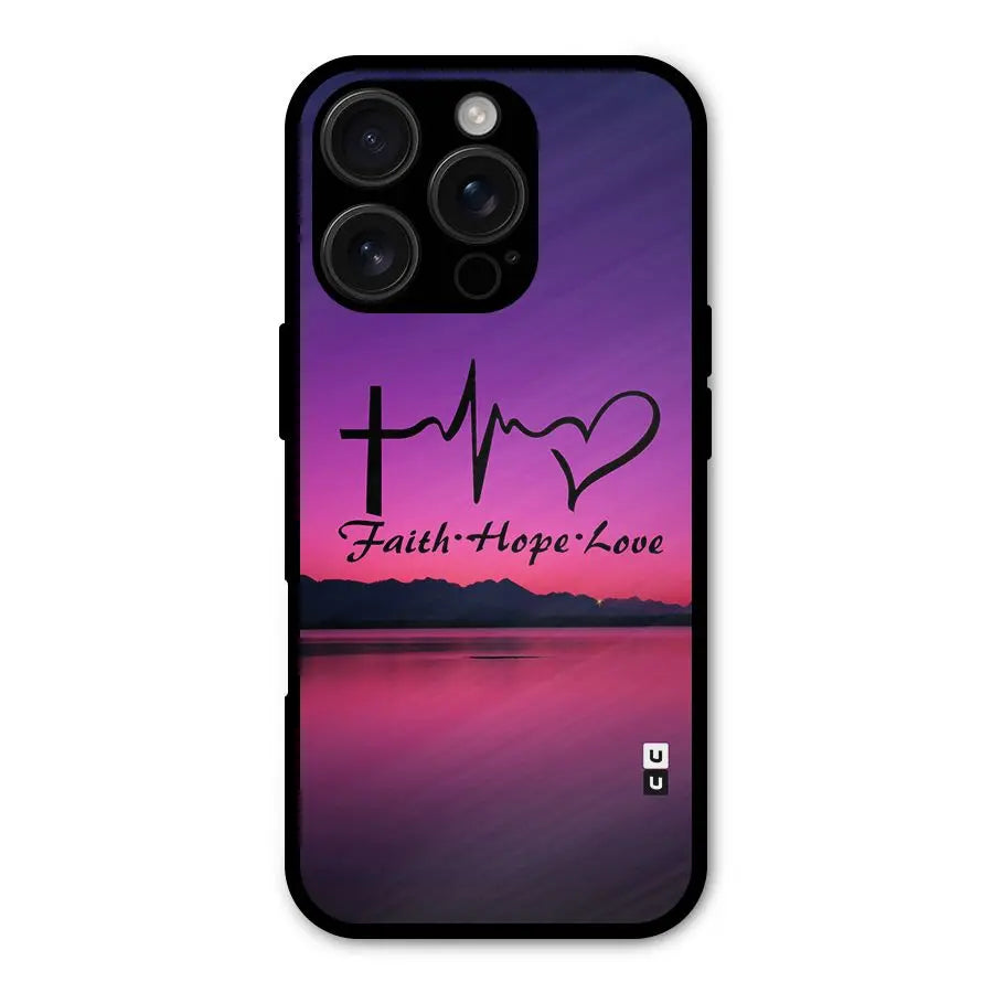Faith Hope Love Evening Sky Shockproof Hybrid Protection (Metal + TPU) Back Case Cover CoversCart