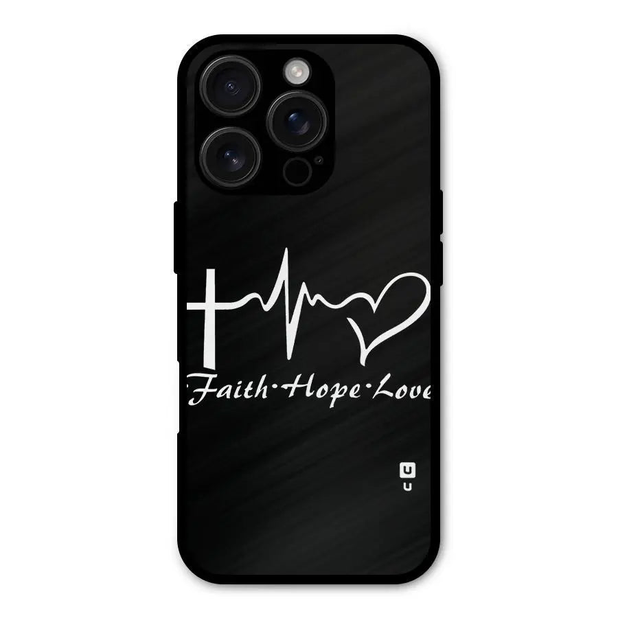 Faith Hope Love Heart Sign Shockproof Hybrid Protection (Metal + TPU) Back Case Cover CoversCart