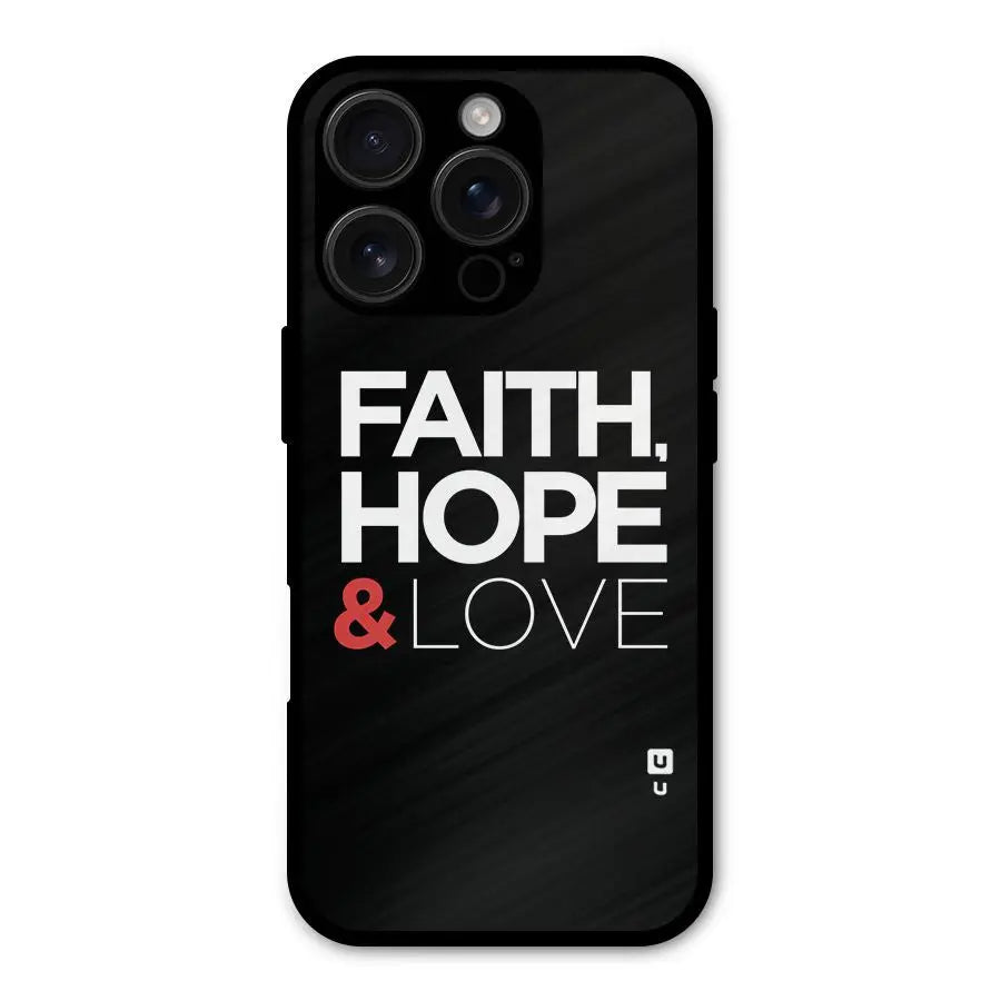 Faith Hope and Love Typography Shockproof Hybrid Protection (Metal + TPU) Back Case Cover CoversCart