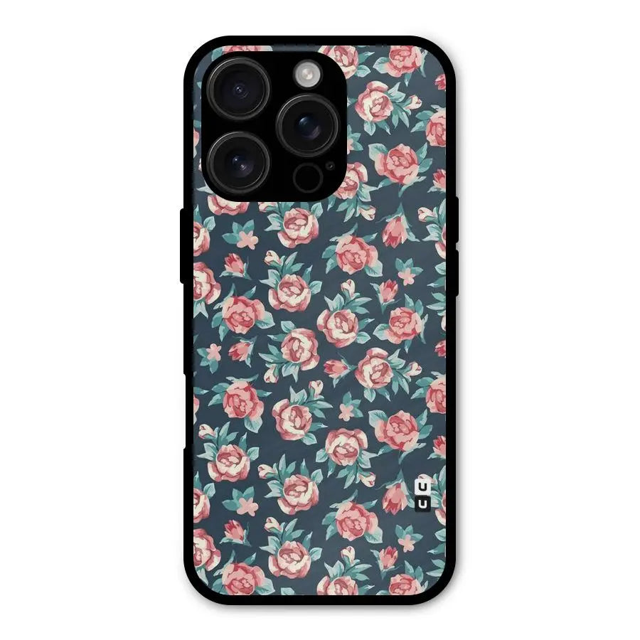 Floral Navy Bloom Shockproof Hybrid Protection (Metal + TPU) Back Case Cover CoversCart