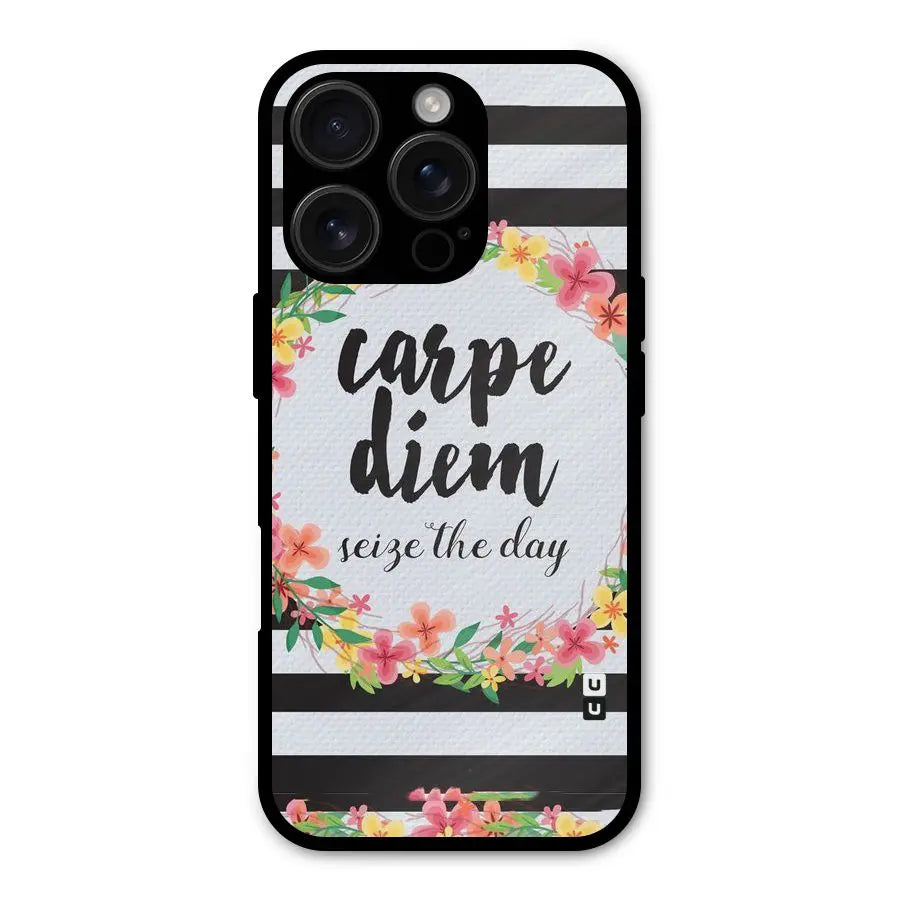 Floral Seize The Day Shockproof Hybrid Protection (Metal + TPU) Back Case Cover CoversCart