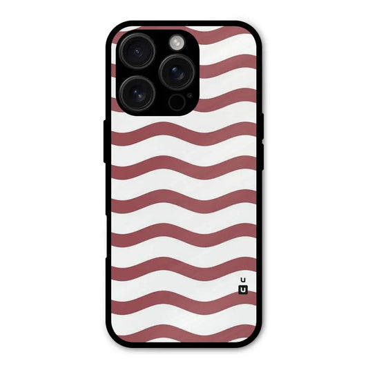 Flowing Stripes Red White Shockproof Hybrid Protection (Metal + TPU) Back Case Cover CoversCart