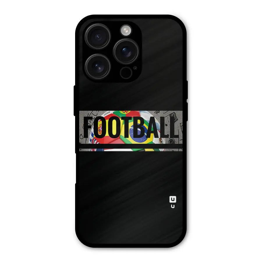 Football Typography Shockproof Hybrid Protection (Metal + TPU) Back Case Cover CoversCart