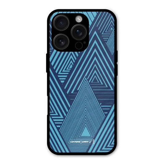 Geometric Blue Print Shockproof Hybrid Protection (Metal + TPU) Back Case Cover CoversCart