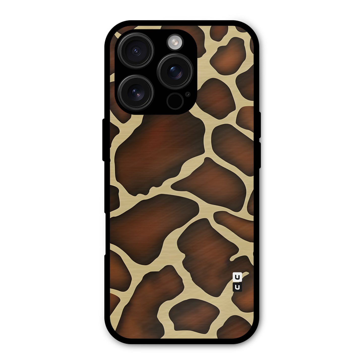 Giraffe Pattern Print Shockproof Hybrid Protection (Metal + TPU) Back Case Cover