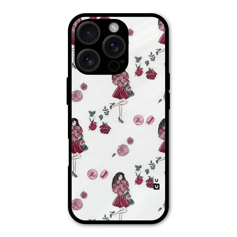 Girl With Flowers Shockproof Hybrid Protection (Metal + TPU) Back Case Cover CoversCart
