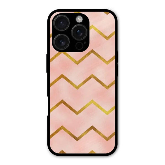 Gold Pink Pattern Shockproof Hybrid Protection (Metal + TPU) Back Case Cover CoversCart