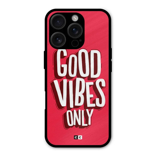 Good Vibes Only Pop Art Shockproof Hybrid Protection (Metal + TPU) Back Case Cover CoversCart