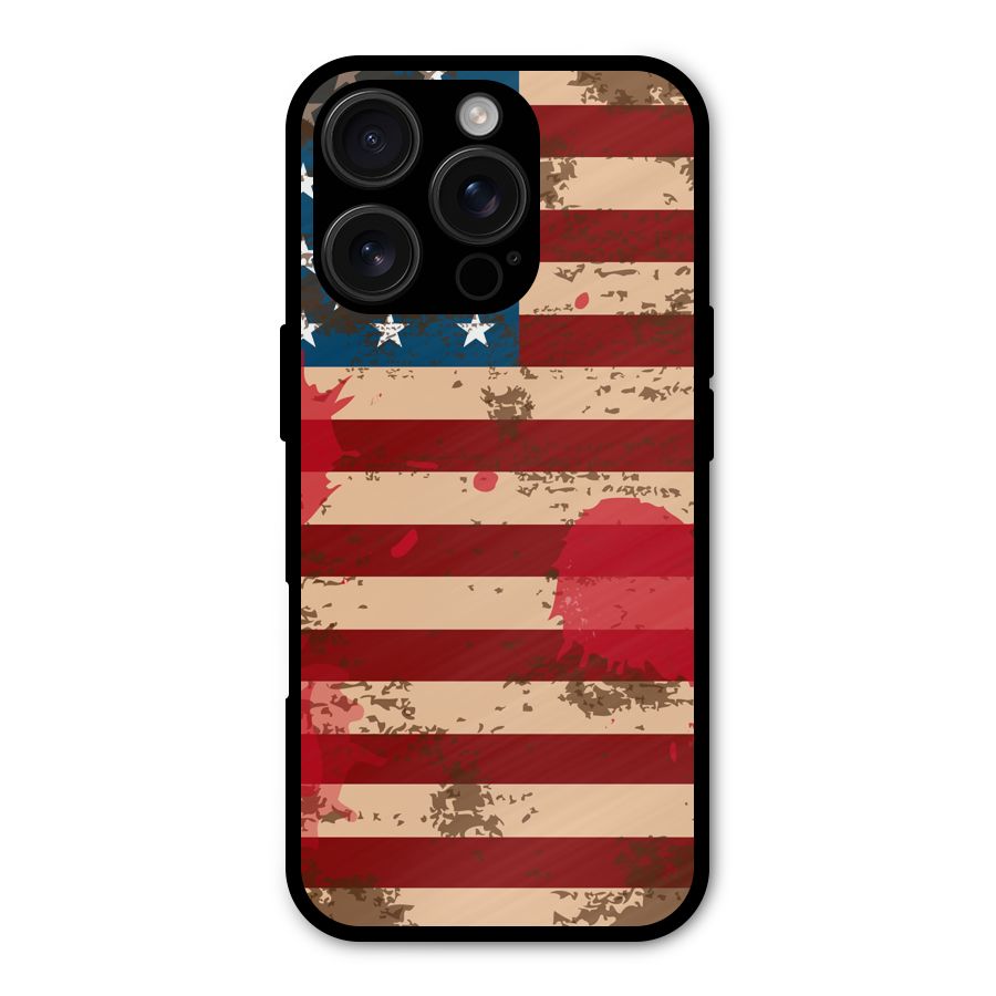 Grunge USA Flag Shockproof Hybrid Protection (Metal + TPU) Back Case Cover