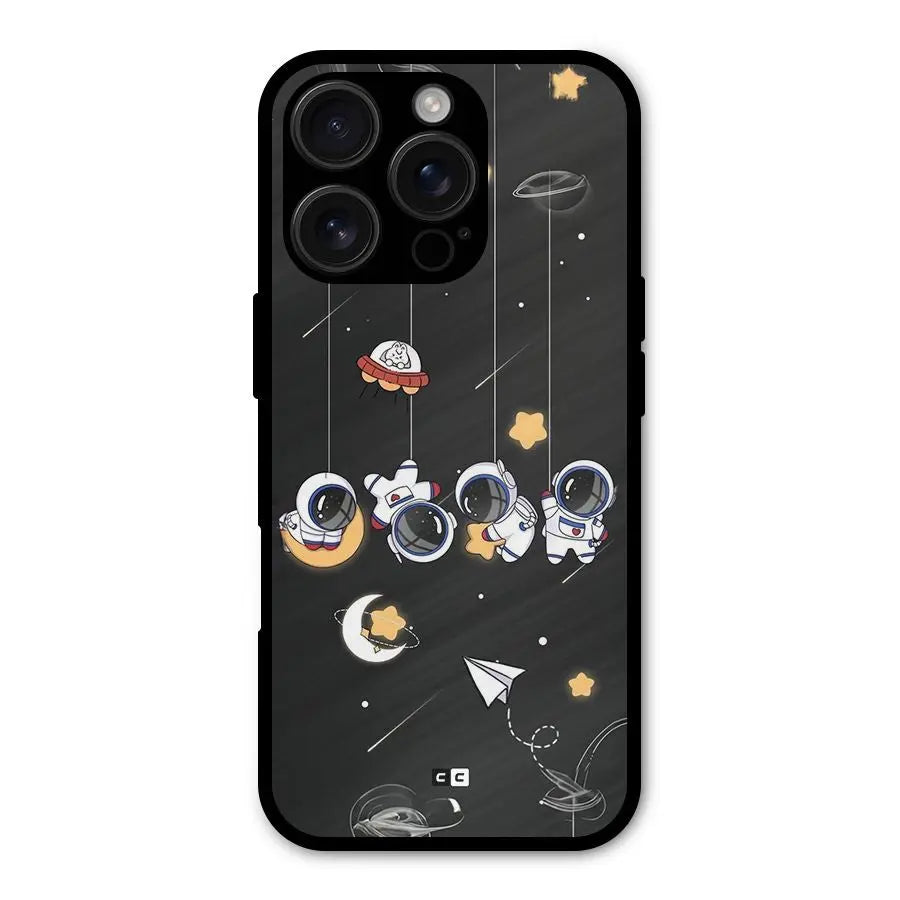 Hanging Astronauts Shockproof Hybrid Protection (Metal + TPU) Back Case Cover CoversCart