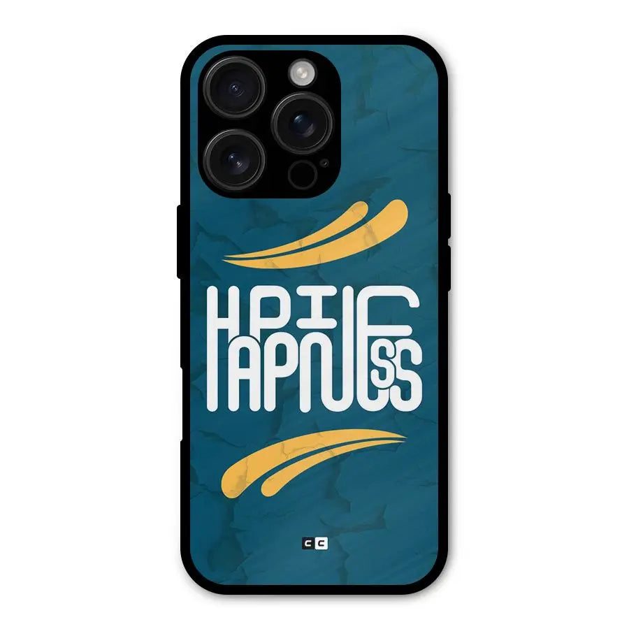 Happpiness Typography Shockproof Hybrid Protection (Metal + TPU) Back Case Cover CoversCart