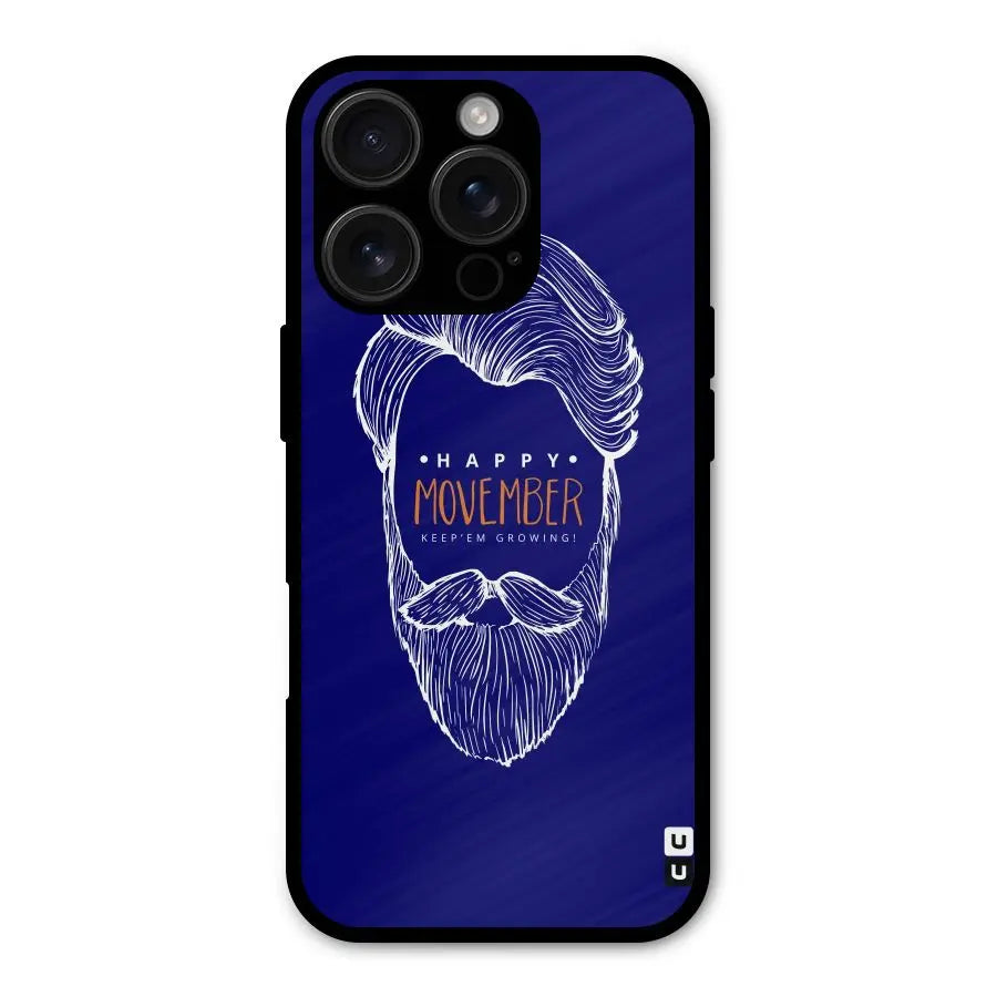 Happy Movember Blue Shockproof Hybrid Protection (Metal + TPU) Back Case Cover CoversCart
