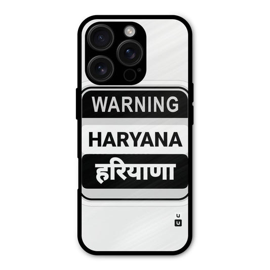 Haryana Warning Shockproof Hybrid Protection (Metal + TPU) Back Case Cover