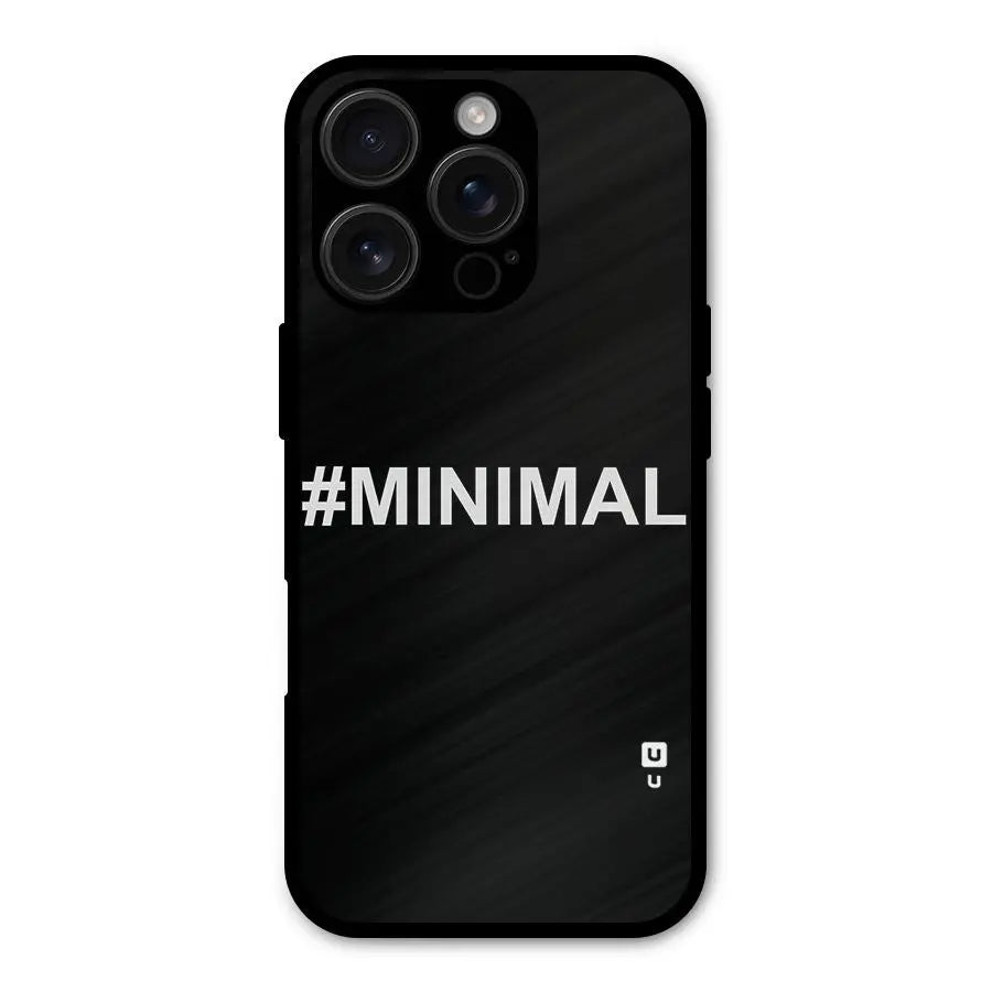 Hashtag Minimal Black Shockproof Hybrid Protection (Metal + TPU) Back Case Cover CoversCart