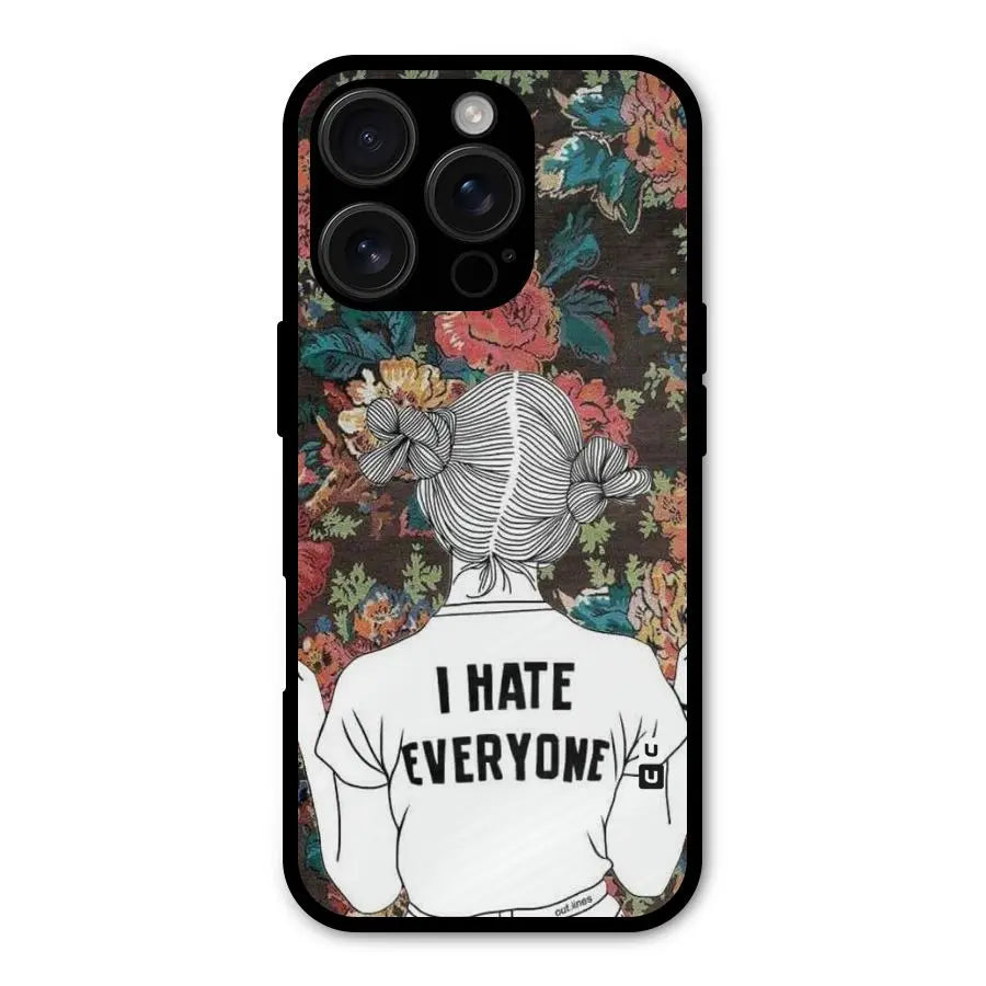 Hate Everyone Shockproof Hybrid Protection (Metal + TPU) Back Case Cover CoversCart