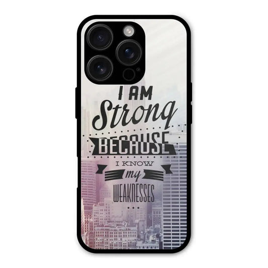 I am Strong Shockproof Hybrid Protection (Metal + TPU) Back Case Cover CoversCart