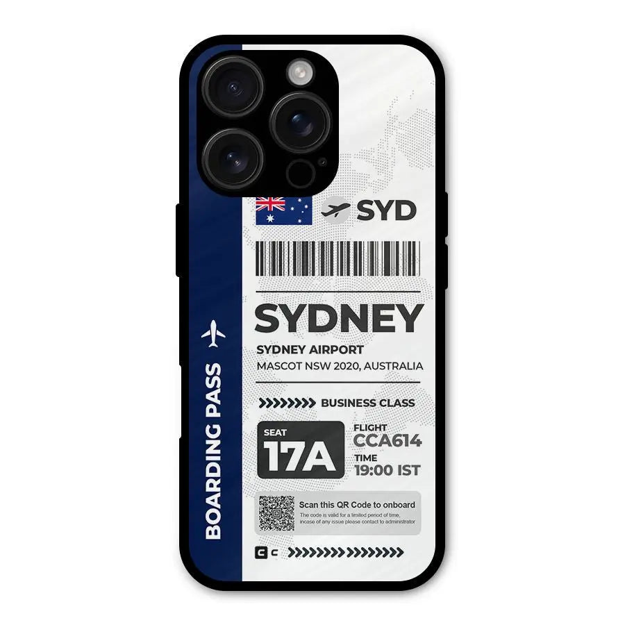 International Boarding Pass Sydney Shockproof Hybrid Protection (Metal + TPU) Back Case Cover CoversCart