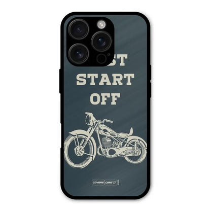 Just Start Off Shockproof Hybrid Protection (Metal + TPU) Back Case Cover CoversCart