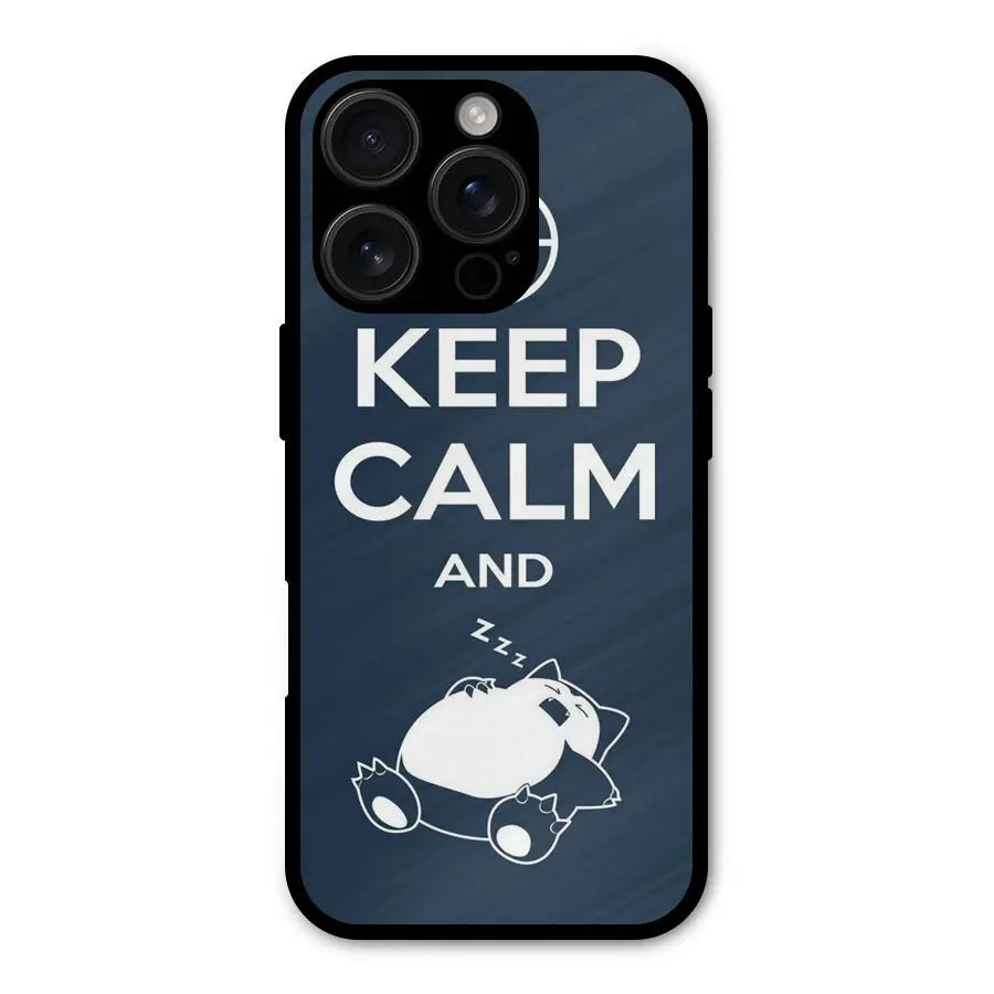 Keep Calm and Sleep Shockproof Hybrid Protection (Metal + TPU) Back Case Cover CoversCart