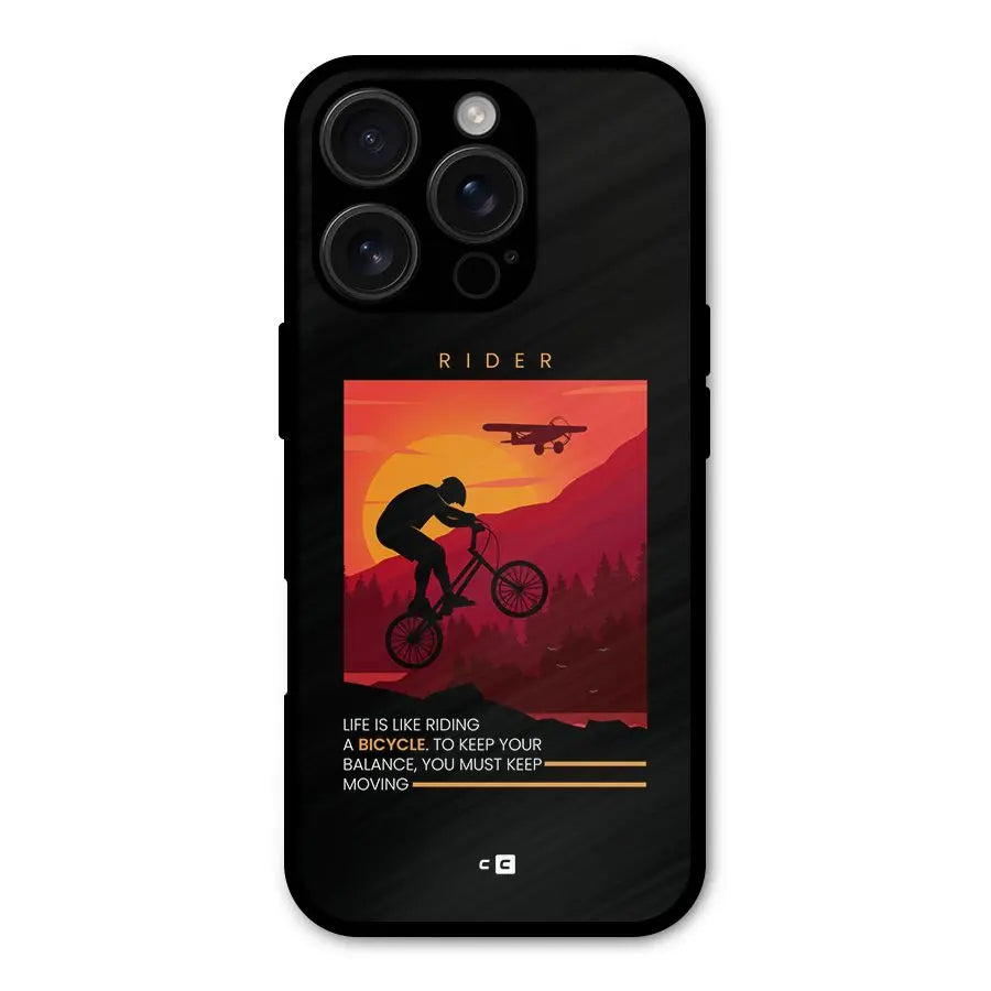 Keep Moving Rider Shockproof Hybrid Protection (Metal + TPU) Back Case Cover CoversCart