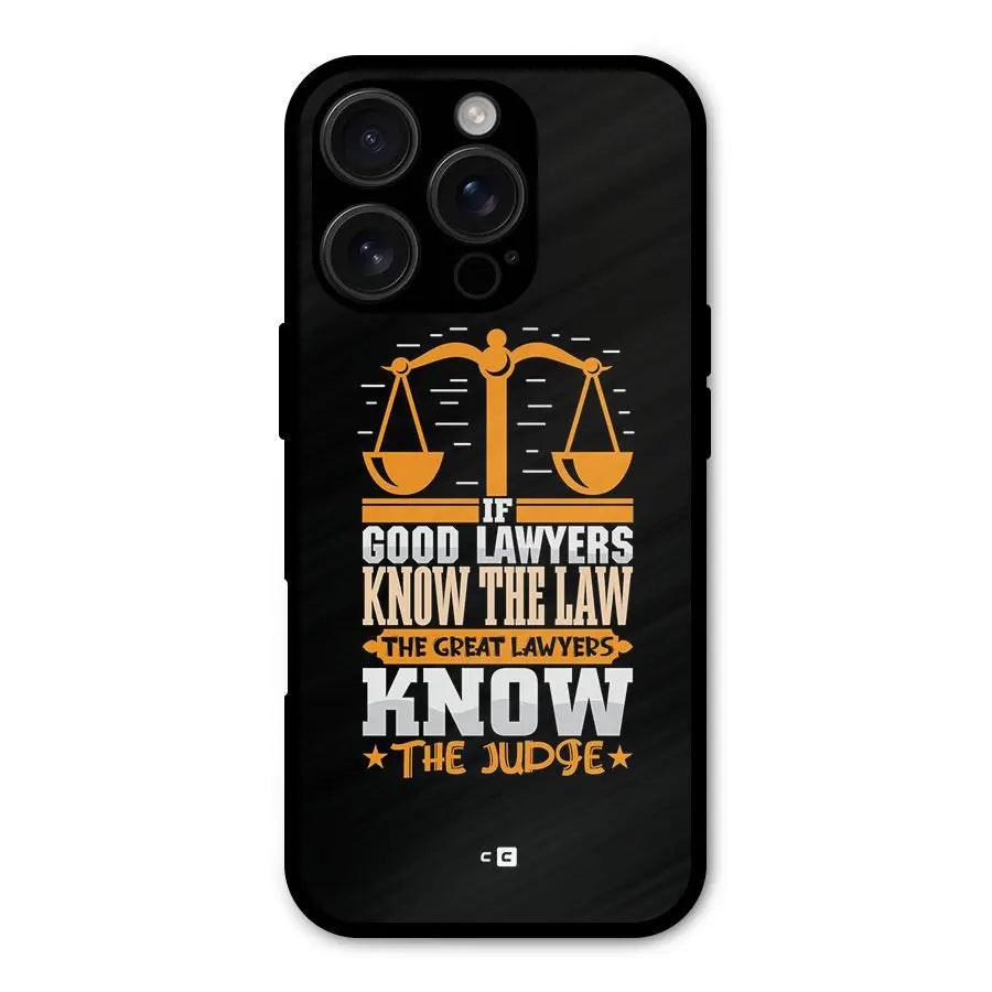 Know The Judge Shockproof Hybrid Protection (Metal + TPU) Back Case Cover CoversCart