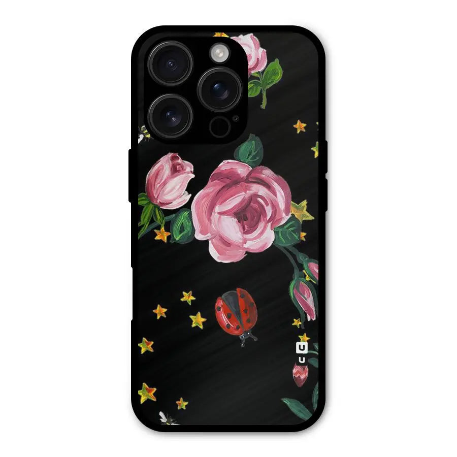 Ladybird And Floral Shockproof Hybrid Protection (Metal + TPU) Back Case Cover CoversCart