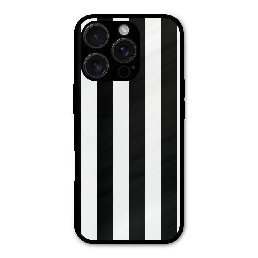 Lavish Black Stripes Shockproof Hybrid Protection (Metal + TPU) Back Case Cover CoversCart