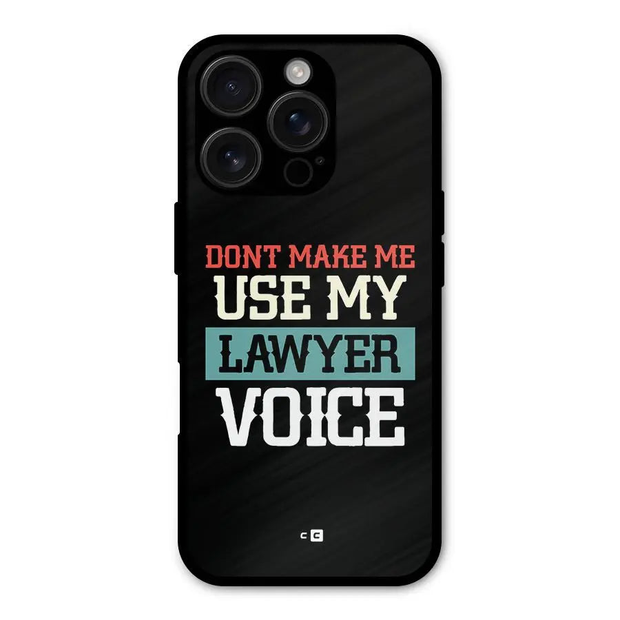 Lawyer Voice Shockproof Hybrid Protection (Metal + TPU) Back Case Cover CoversCart