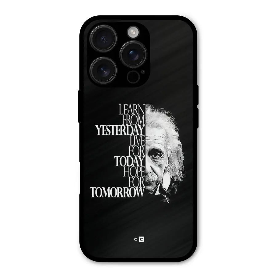 Learn From Yesterday Shockproof Hybrid Protection (Metal + TPU) Back Case Cover CoversCart