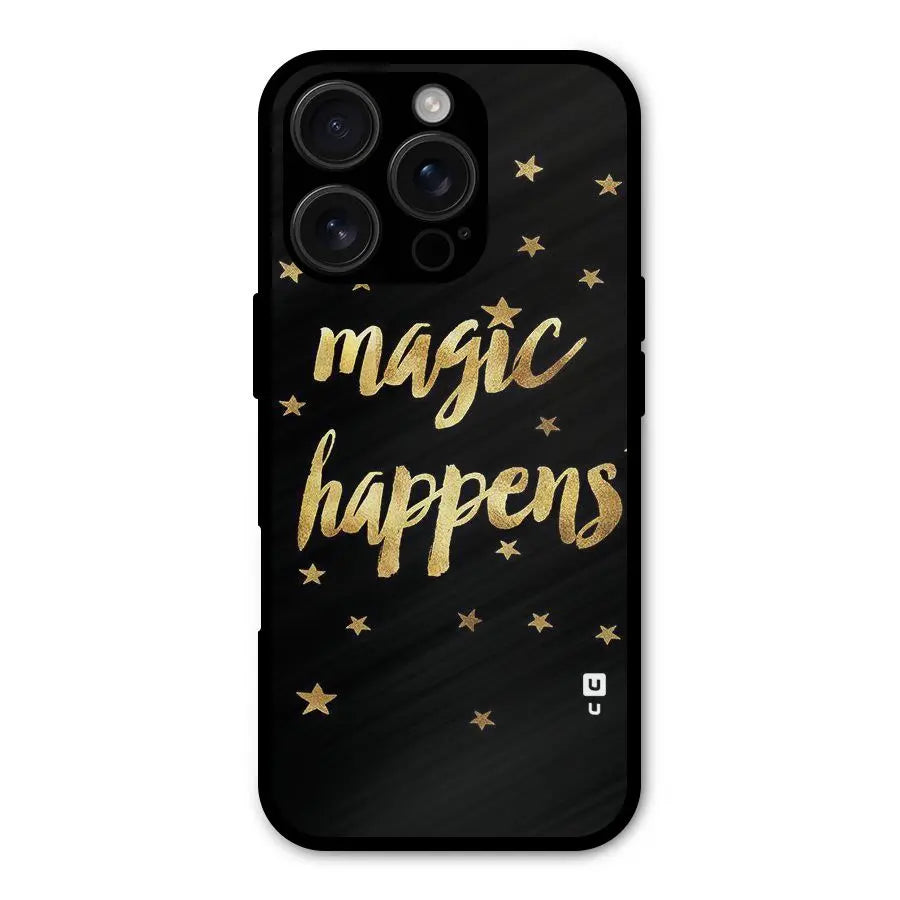 Magic Happens Shockproof Hybrid Protection (Metal + TPU) Back Case Cover CoversCart