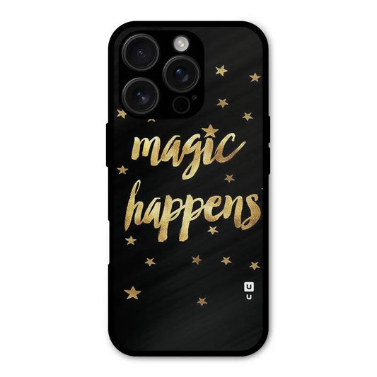 Magic Happens Shockproof Hybrid Protection (Metal + TPU) Back Case Cover CoversCart