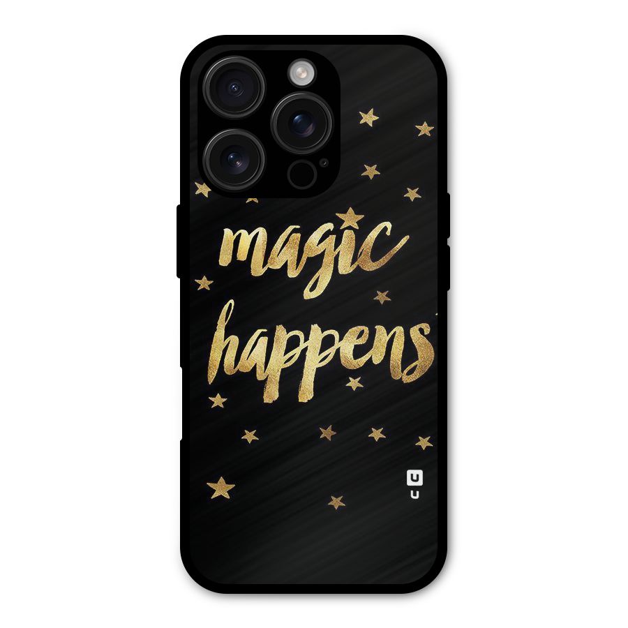 Magic Happens Shockproof Hybrid Protection (Metal + TPU) Back Case Cover