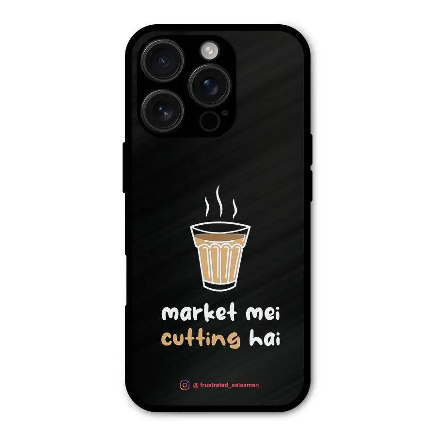 Market Mei Cutting Hai Black Shockproof Hybrid Protection (Metal + TPU) Back Case Cover CoversCart