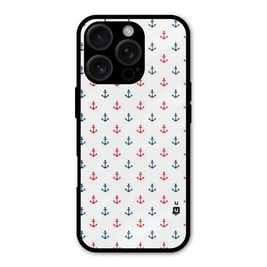 Minimal Anchor Pattern Shockproof Hybrid Protection (Metal + TPU) Back Case Cover CoversCart