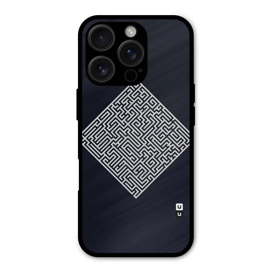 Minimal Maze Pattern Shockproof Hybrid Protection (Metal + TPU) Back Case Cover CoversCart