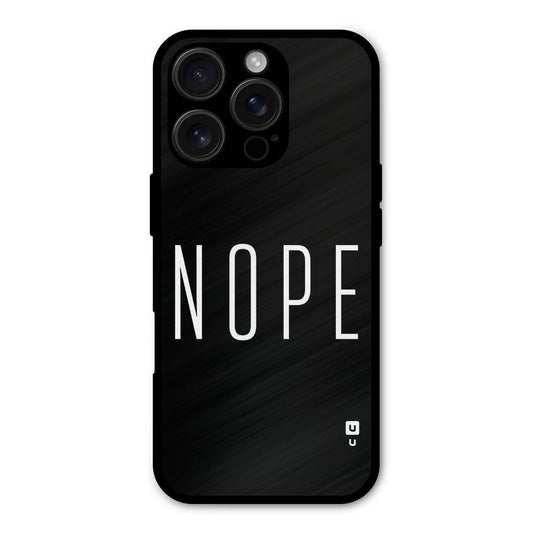 Minimalistic Nope Shockproof Hybrid Protection (Metal + TPU) Back Case Cover