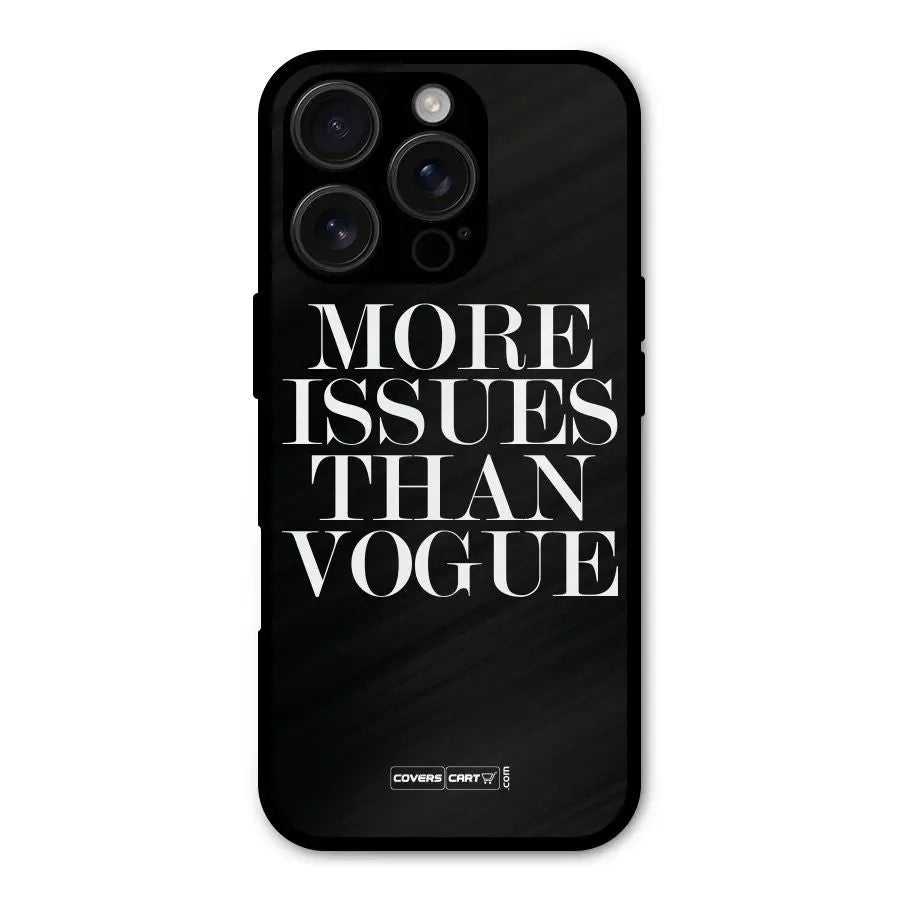 More Issues than Vogue (Black) Shockproof Hybrid Protection (Metal + TPU) Back Case Cover CoversCart
