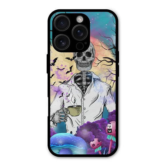 Morning Tea Skull Shockproof Hybrid Protection (Metal + TPU) Back Case Cover CoversCart