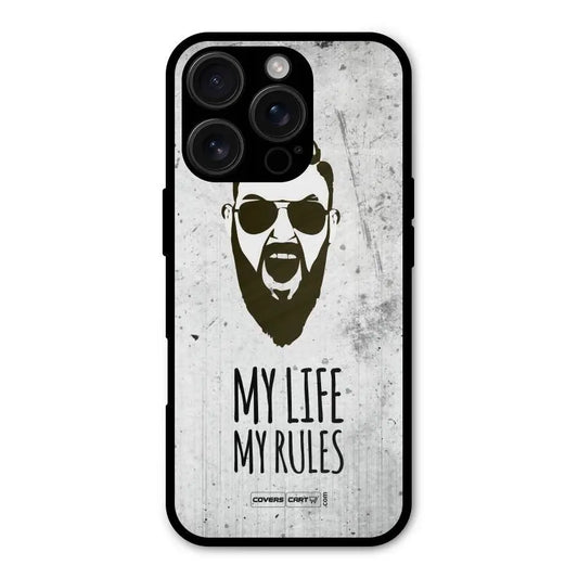 My Life My Rules Shockproof Hybrid Protection (Metal + TPU) Back Case Cover CoversCart