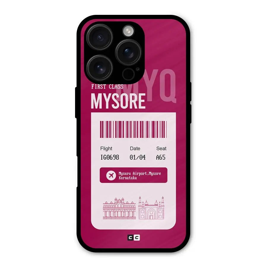 Mysore Boarding Pass Shockproof Hybrid Protection (Metal + TPU) Back Case Cover CoversCart